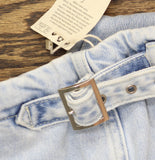 Mango Leg High Waist Button Fly Adjustable Jeans Light Blue US 2 (EUR 34)