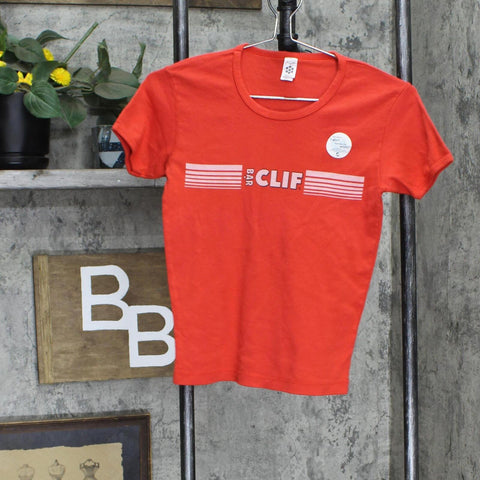 American Apparel Kids Girls Vintage Clif Bar Graphic T-Shirt Tee Red M