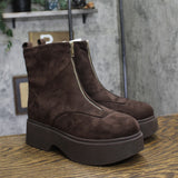 Wild Fable Honor Combat Platform Faux Suede Boots 94568512 Dark Brown 9M