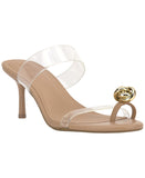 INC International Concepts Brisa Embellished Vinyl Sandals Dark Almond Brown 7M