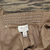 State Of Day 2-Pc. Sleeveless Pajama Set Linen Blend Natural Umber Brown XL