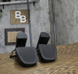 Wild Pair Womens Laviniaa Platform Sandals 10020641100 Black Smooth 6M