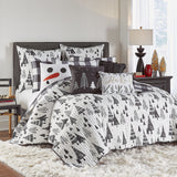 Levtex Home Merry & Bright Northern Star Quilt Set 3-Piece Black / White King