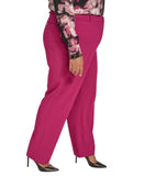 Calvin Klein Mid-Rise Straight-Leg Pants X4NPL553 Mulberry Purple 14W