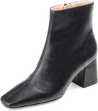Journee Collection Womens Haylinn Bootie with Square Toe and Block Heel Black 9M
