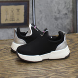 Dkny Kids Toddler Girls Maddie Stripe Slip-on Padded Sneakers Black/Pink 5T