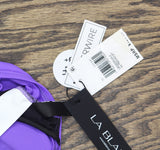 La Blanca Piece Swimsuit Underwire Lace Up Island Goddess Ultraviolet Purple 10