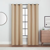 Eclipse Thermal Blackout Grommet Curtains (2 Panels) Beige Brown 42 in x 54 in