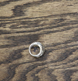 Evening Crystal Criss Cross Ribbon Crossover Ring Silver Gray 5