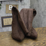 A New Day Justice Faux Suede Mid-Calf Boots with Cone Heel 94568890 Brown 8.5M