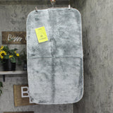 Garland Rug Traditional Nylon Washable Bath Rug DEC-2440 Platinum Gray 24x40