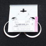 Mixit Hypoallergenic 2-Pair Dangly Hoop Earring Set Silver Gray