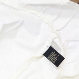 DG2 by Diane Gilman Womens Ruffle-Hem Button Up Jean Trucker Jacket White 1X