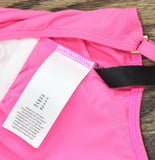 La Blanca Womens Island Goddess Ruffled Plunge One Piece Swimsuit Bright Pink 8