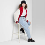 Wild Fable Women's Super-High Rise Distressed Curvy Mom Taper Jeans 87013206