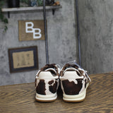 Universal Thread Skyler Cow Print Low-Top Lace Sneakers 94568019 Dark Brown 6M