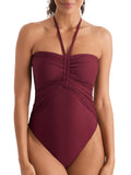 Mimi Flamingo Womens Soleil Solids Luma One Piece Swimsuit 900050226 Henna Red 4