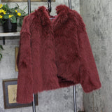 Wild Fable Short Faux Fur Fuzzy Jacket 94774777 Burgundy Red XL