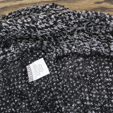 Ny Collection Roll Tab Long Sleeve Cowl Neck Pullover Sweater Black Multi 1X