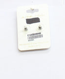 Ella Euro Womens Fashion Organic Wave Square Post Stud Earrings Black .75"