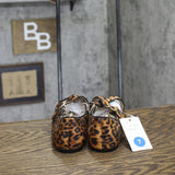 A New Day Tasmin Velvet Buckle Strap Flats 94568227 Leopard Brown Multi 7M