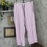 State Of Day Womens Printed Poplin Pajama Set Mauve Orchid Purple 2XL