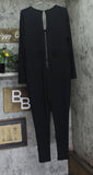 Nina Parker Jumpsuit with Scoop Neck and Back Keyhole Anthracite Black 2X