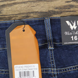 White Mark Plus Size Super Stretch 3 Pocket Jeans Dark Wash Leopard Blue 16W
