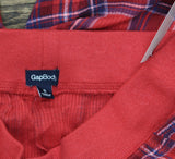 Gap Body Womens Ribbed Holiday Jogger Pajama Pants G1249XLLMA Red Plaid S