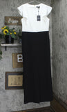DKNY Womens Knit Ruffle Sleeve Detail Jumpsuit DD9A1031 White / Black 12
