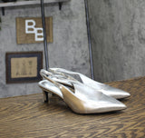 Calvin Klein Womens Mule Dainty Pumps KCDAINTY Silver Gray 7M