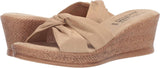 Tuscany by Easy Street Women's Dinah Wedge Sandals 30-0432 Natural Brown 9M