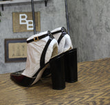 Jessica Simpson Womens Nazela Pointed Toe Pumps JS-NAZELA Black Patent 8.5M