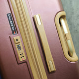 London Fog Check-in Expandable Spinner Suitcase Hard Shell Merlot Red 31.5"