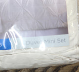 Truly Soft Pleated Duvet Set Ivory Polyester 3-Piece Ivory Off White King