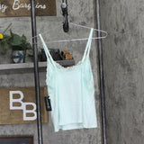 INC International Concepts Knit Tank & Pajama Pants Set Clear Dew Green S