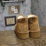 Madden Girl Brave Platform Cozy Bootie BRAV02J1 Tan Brown 9.5M