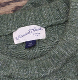 Universal Thread Cozy Knit Ribbed Cable Crewneck Pullover Sweater Green XS