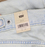 Levi's Baggy Jeans Button Fly High Rise Relaxed Straight Leg On Blast Blue 28X31