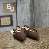 A New Day Womens Twiggy Multi Buckle Mini Heel Flats 94303758 Brown 7.5M
