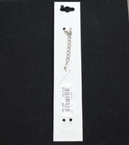 Crystale by L & J Dragonfly Pendant Crystal Anklet Silver Gray / Blue 8" + 1.5"