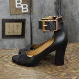 Nine West Womens Vintage Block Strap Heels NWPRESAGE 1673d584688190 Black 6M
