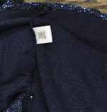 MSK Plus Size V Neck Bell Sleeve Sequin Knit Blouse Top Shirt NAVY BLUE 1X