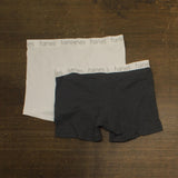Hanes Womens 2pk Ribbed Boxer Briefs 54081643 Gray / White XXL