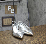 Calvin Klein Womens Mule Dainty Pumps KCDAINTY Silver Gray 7M