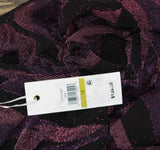 Siena Womens Metallic Side-Twist Long-Sleeve Dress SATN1869 Purple Multi 14