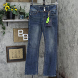 Indigo Rein Juniors Mid-Rise Triple Button Bootcut Jeans DE1473C1KH Vert Blue 7