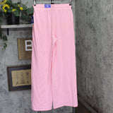 Joy Lab Washed Jersey High Rise Wide Leg Drawstring Pants Bubble Gum Pink S