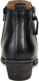 Journee Signature Womens Charlotte Leather Ankle Boots CHARLOTTE Black 6M