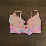 Salt + Cove Over-the-Shoulder Tie-Dye Bikini Top Wave After Wave Pink Multi 0X